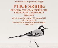 PROMOCIJA KNJIGE - PTICE SRBIJE procena veličina populacija i trendova gnezdarica 2008-2013"