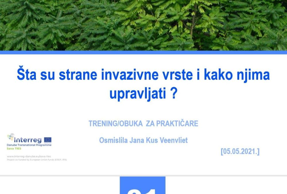  Sava TIES  - Održana  obuka o invazivnim vrstama i njihovoj kontroli za korisnike u zaštićenim  područjima