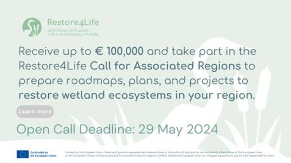 Onlajn radionica za stručnu podršku i finansiranje projekata iz oblasti revitalizacije vodenih i  močvarnih staništa u okviru Horizon projekta #Restore4Life